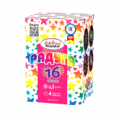 Фейерверк салют на 16 залпов с калибром 0,8. Радуга салют от бренда Народный. 4 эффекта
... Народный Радуга 16 х 0,8" арт. НФ7018